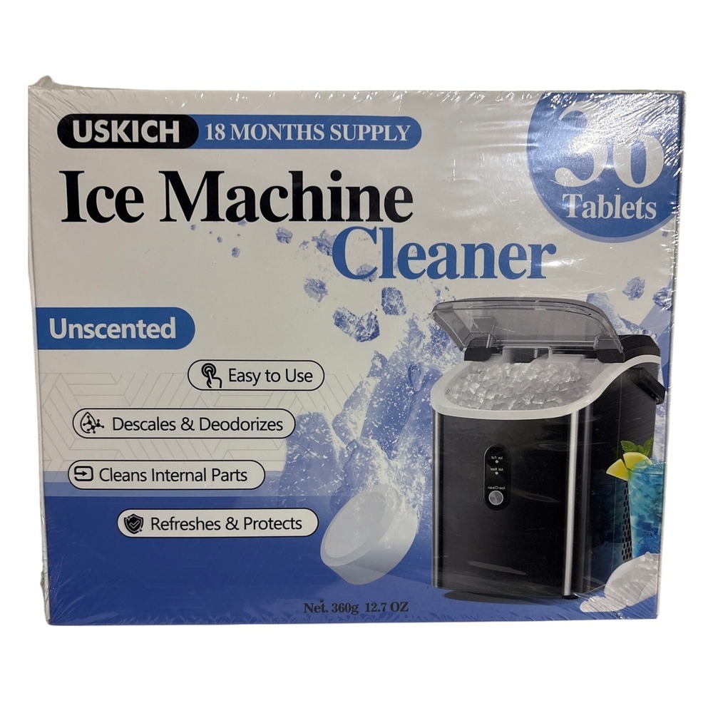 USKICH Ice Machine Cleaner Unscented 36 Tablets 18‎ Months Supply